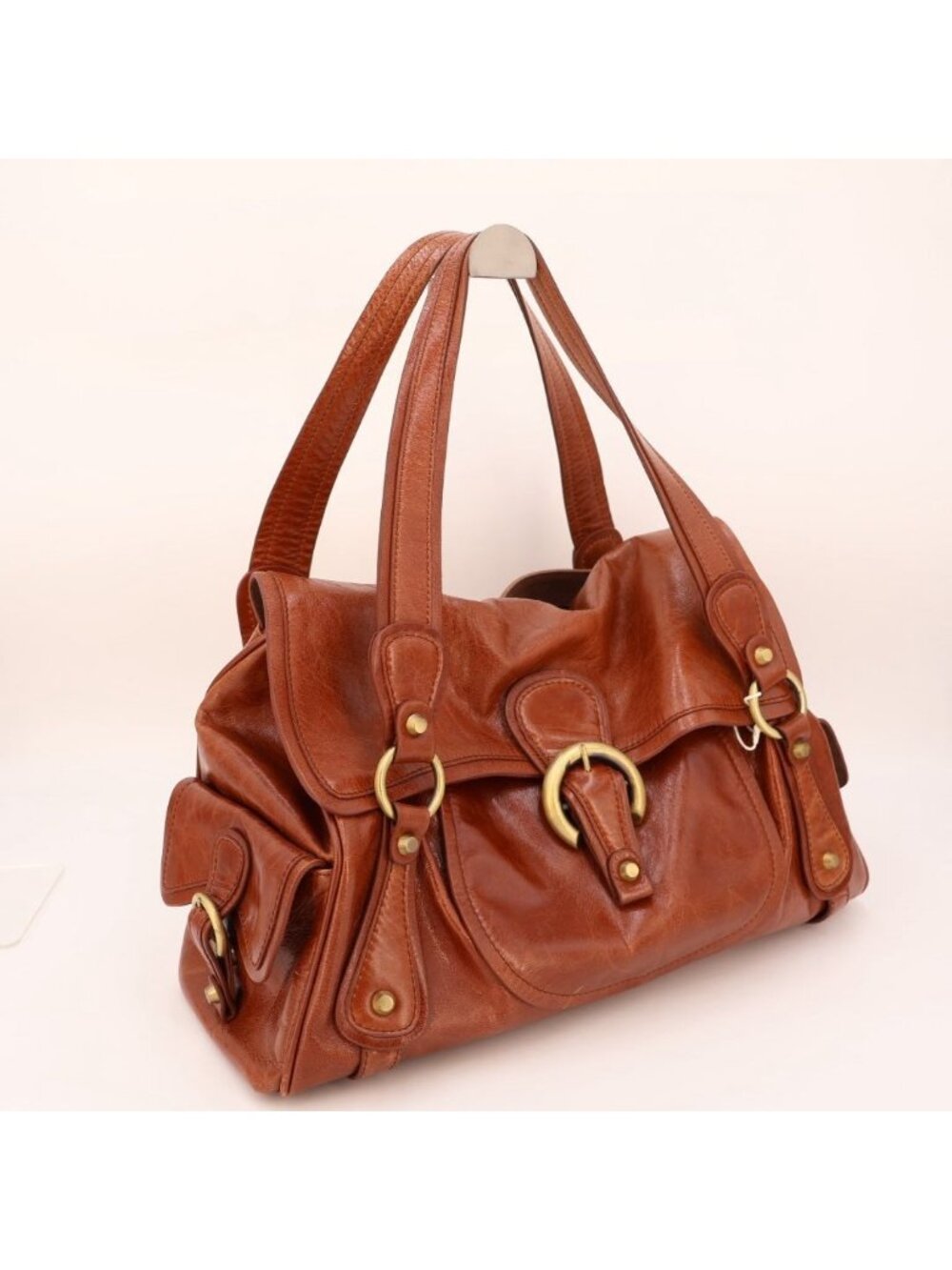 Balenciaga Brown Leather Shoulder Bag